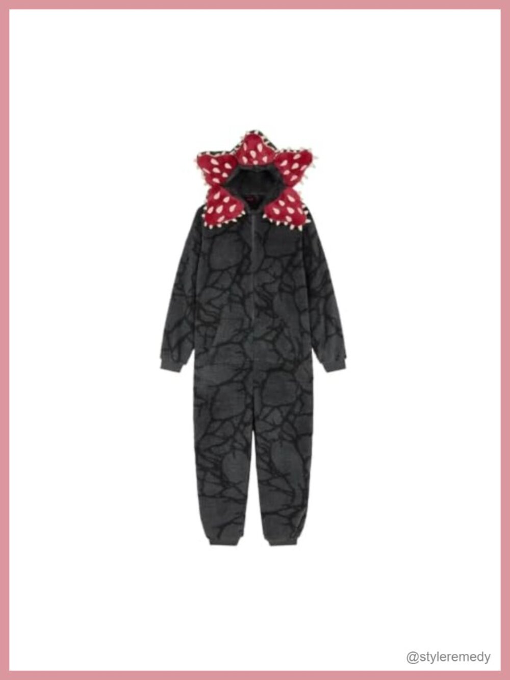Fleece Hooded One-Piece Pajama Winter Thermal Loungewear Jumpsuit
